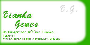 bianka gemes business card